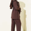 Double Collar Tied Two-Piece Set Brown – Bild 3