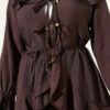 Double Collar Tied Two-Piece Set Brown – Bild 4