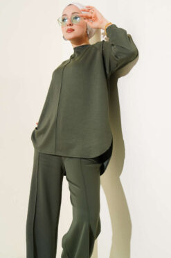 Alternative view of Oval Loysha Two-Piece Set Khaki