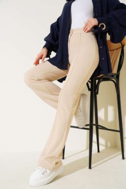Palazzo Pants Beige