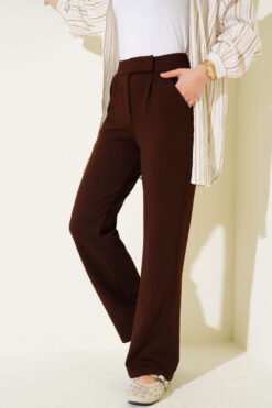 Velcro Palazzo Pants Brown