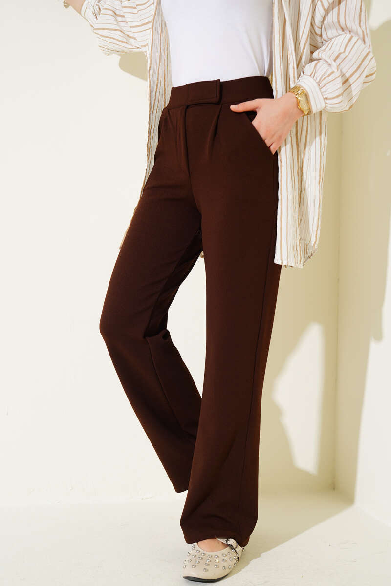Velcro Palazzo Pants Brown