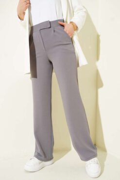 Velcro Palazzo Pants Slate Grey