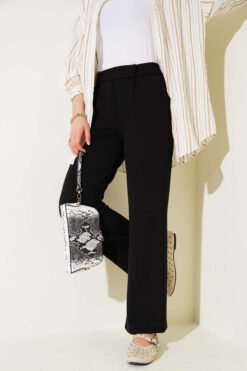 Velcro Palazzo Pants Black