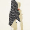 Striped Off-Shoulder Black Tunic Black - Image 3
