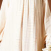 Striped Dress with Lace Detail Beige - الصورة 4