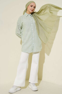 Alternative view of Striped Linen Look Shirt Hazel