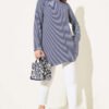 Striped Jersey Tunic Navy Blue - Imagen 2