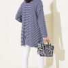 Striped Jersey Tunic Navy Blue - Imagen 3