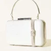 Knot Detail Evening Clutch White