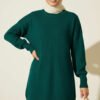 Drop Pattern Soft Knit Sweater Oil Green