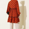 Lace-Detail Waistband Tunic Terracotta - الصورة 3