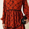 Lace-Detail Waistband Tunic Terracotta - الصورة 4