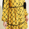 ⁦Lace Detail Ankle-Cuff Tunic Yellow⁩ - الصورة ⁦4⁩