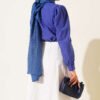 Short Blouse with Dart and Lace Detail Violet - Afbeelding 3