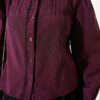 Short Blouse with Dart and Lace Detail Plum - Afbeelding 4
