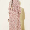 Lace-Trimmed Cuff Button Dress Beige - immagine 3