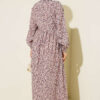 Lace-Trimmed Cuff Button Dress Lilac - Image 3