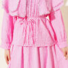 Lace Trimmed Double Sailor Collar Two-Piece Set Pink - Image 4