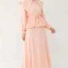 Nautical Collar Tie Waist Skirt Set Salmon – Bild 3