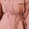 ⁦Nautical Collar Tunic with Belted Tie Rose Dust⁩ - الصورة ⁦4⁩