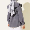 Nautical Collar Tunic with Belted Tie Slate Grey - immagine 3