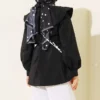 Nautical Collar Tunic with Belted Tie Black – Bild 3