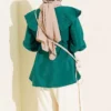 Nautical Collar Tunic with Belted Tie Emerald - Afbeelding 3