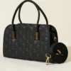 Leather Hand and Shoulder Bag Black - immagine 4