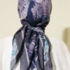 Printed Ayda Bamboo Crepe Scarf Charcoal - Image 3