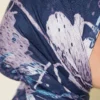 Printed Ayda Bamboo Crepe Scarf Charcoal - Image 4