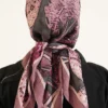 Printed Ayda Bamboo Crepe Scarf Rose Dust - الصورة 3