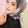 Printed Ayda Bamboo Crepe Scarf Sand Beige - Image 2