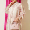 Printed Ankle-Cuffed Dress Powder Pink - Image 2
