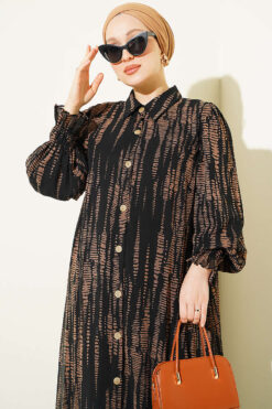 Alternative view of Printed Ankle-Cuffed Dress Mink