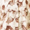 Printed Buttoned Ankle Elastic Tiered Dress Brown – Image 4