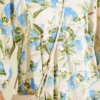 ⁦Printed Buttoned Ankle Elastic Tiered Dress Blue⁩ - الصورة ⁦4⁩