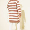 Patterned Button Detail Knit Cardigan Latte - immagine 3