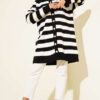 Patterned Button Detail Knit Cardigan Black - Image 2