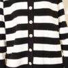 Patterned Button Detail Knit Cardigan Black - Image 4