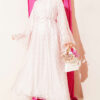 Printed Tie Belt Flared Dress Pink - immagine 2