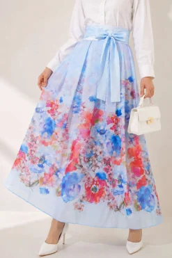 Pleated Skirt Blue