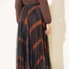 Printed Pleated Tulle Skirt Brown – Bild 3