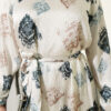 Printed Ruffled Satin Dress Smoke - Image 4