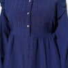 Vertical Stripe Ruffled Shoulder Tunic Navy Blue – Bild 4