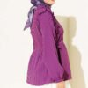 Vertical Stripe Ruffled Shoulder Tunic Purple – Bild 3