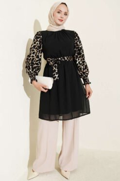 Alternative view of Printed High Neck Tunic Beige