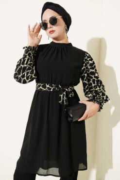 Printed High Neck Tunic Gold