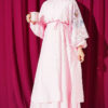 Belted Tunic and Hem Edge Detail Two-Piece Set Pink - Imagen 5
