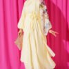 Ruffled Neckline Tied Two-Piece Set with Hem Edge Yellow - Imagen 5